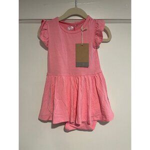 Kyte Twirl Bodysuit Dress in Rose